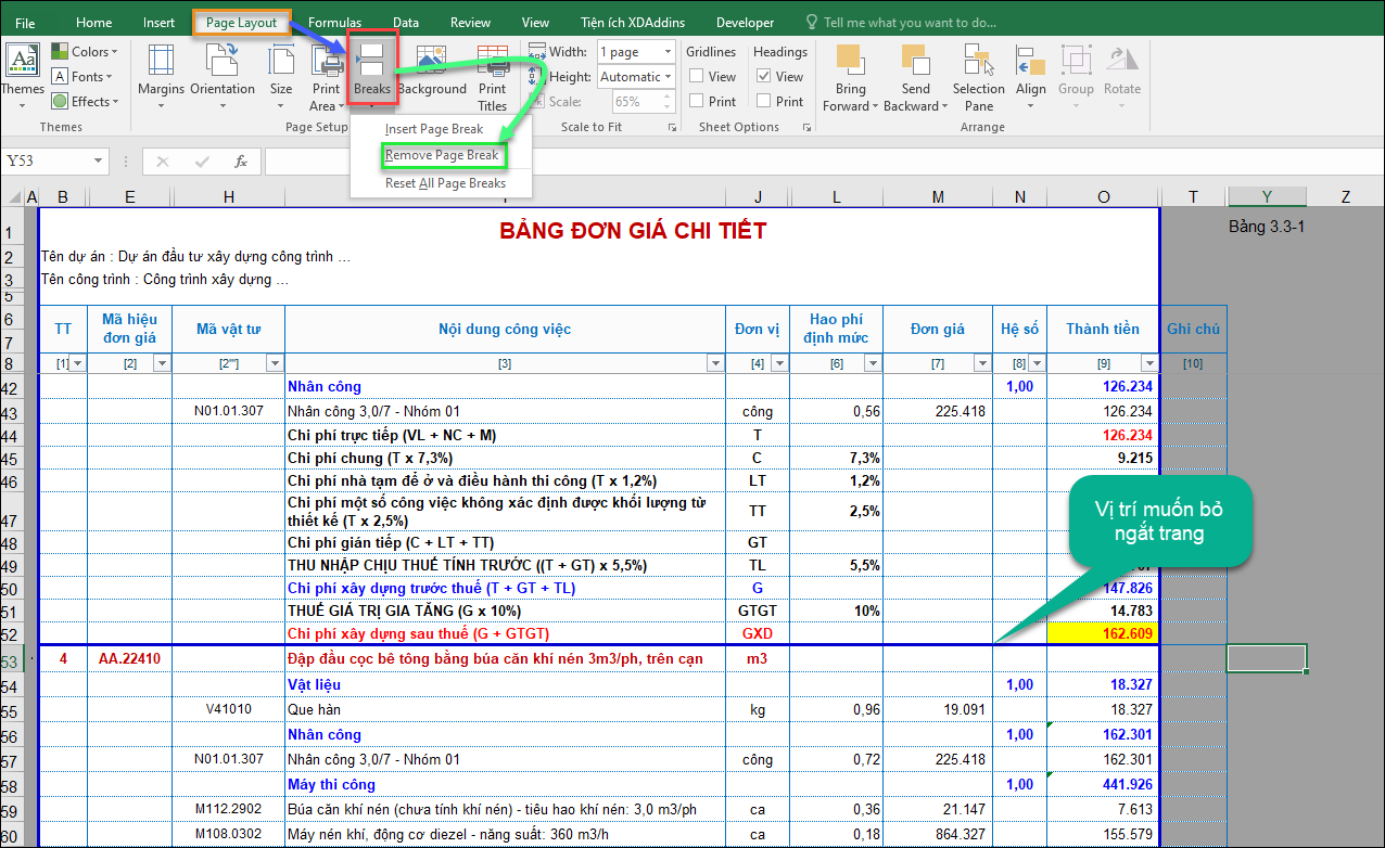 Các cách sang trang mới trong Excel