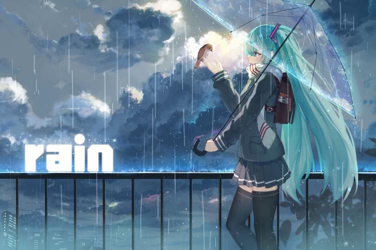 Lãng mạn với ảnh anime nữ khóc dưới mưa và đầy ý nghĩa