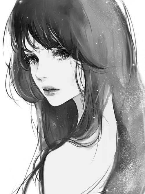 Nữ nhân vật anime đen trắng lạnh lùng sẽ đem lại cho bạn cảm giác mạnh mẽ và quyến rũ đầy bí ẩn với nụ cười khẽ hiện lên trên môi.