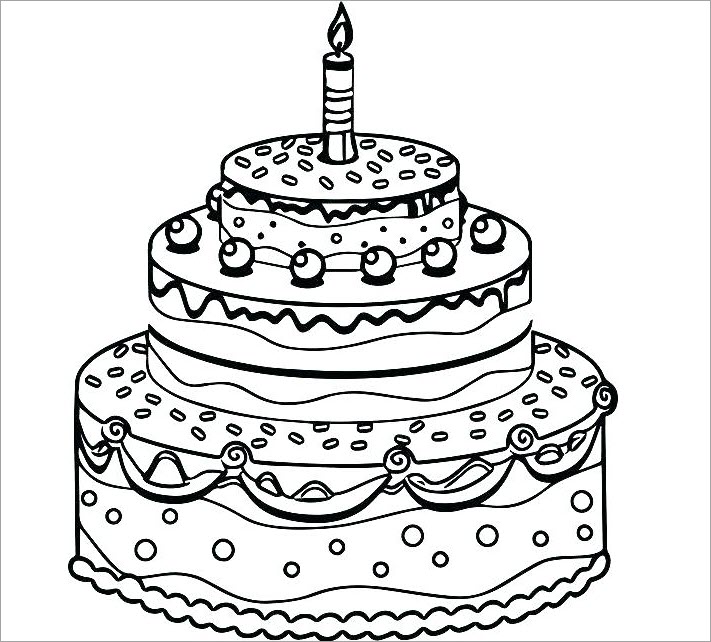 Tổng hợp tranh tô màu bánh sinh nhật cho bé yêu sáng tạo