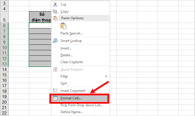 Thêm số 0 vào số điện thoại trong Excel