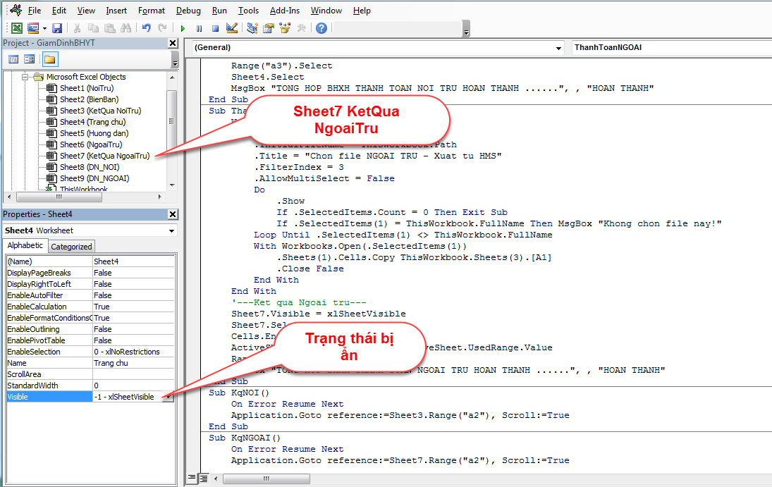 Cấu trúc code trong VBA