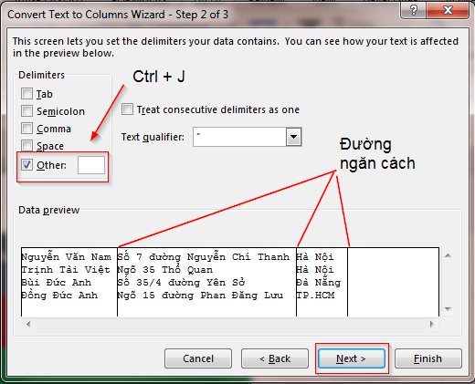 Tách dữ liệu trong 1 ô thành nhiều dòng với Power Query