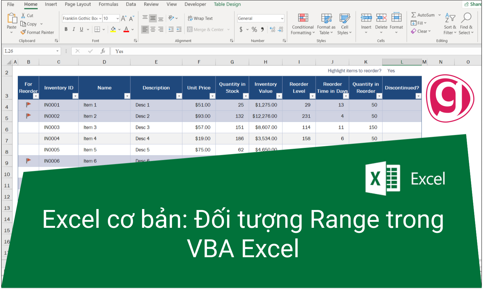 Range trong Excel là gì?