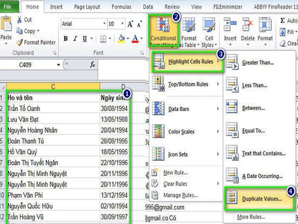 Cách lọc dữ liệu trong Excel 2010