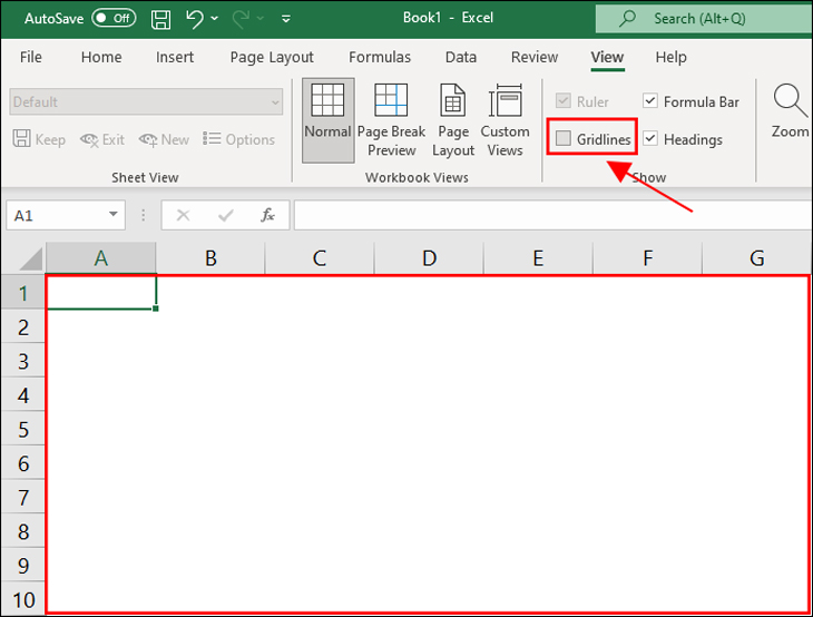 Cách xóa dòng kẻ trong Excel