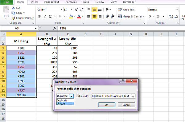 Hàm tìm chuỗi giống nhau trong Excel