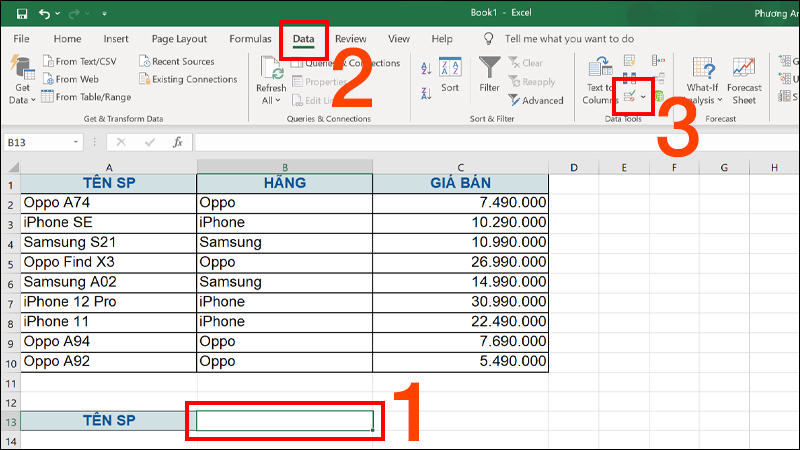 Cách tạo nút chọn lọc trong Excel