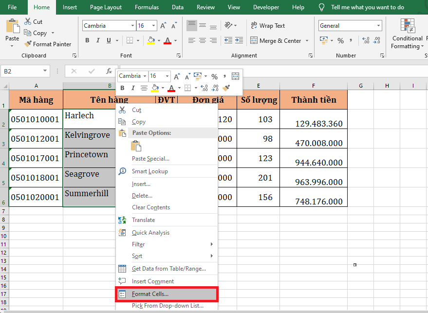 Cách chỉnh sửa ô trong Excel