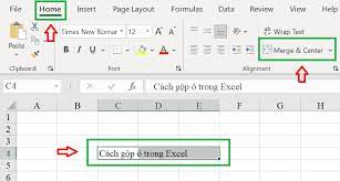 Cách gộp ô trong Excel