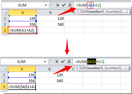 Cách bấm $ trong Excel