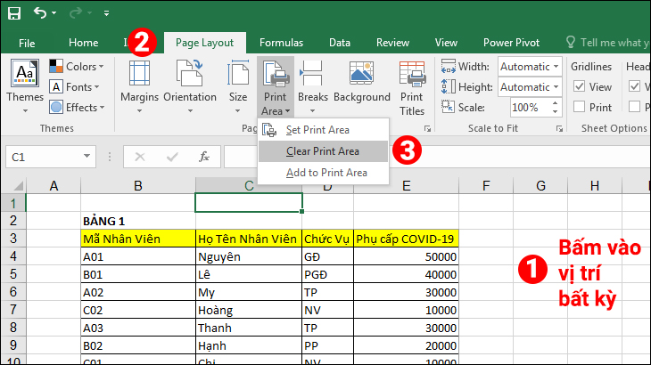 Trong Excel lệnh nào dùng để in?