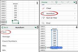 Cách tính tổng trong Excel trên điện thoại