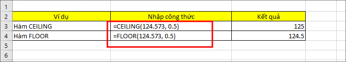 Cách làm tròn 0.25 thành 0.5 trong Excelv