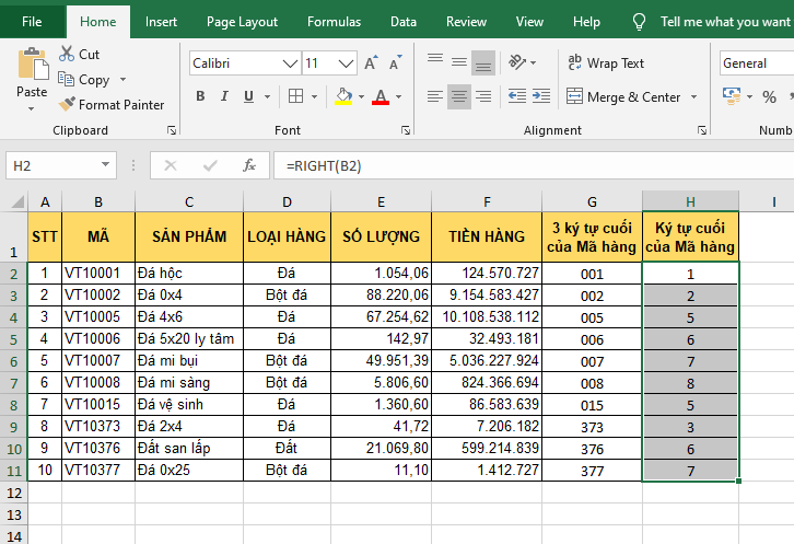 Lưu ý khi dùng hàm trích xuất ký tự trong Excel