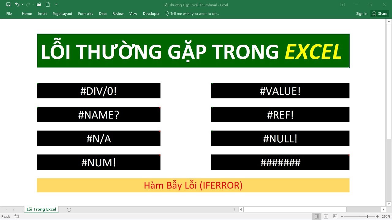 Ký hiệu #### trong Excel nghĩa là gì?