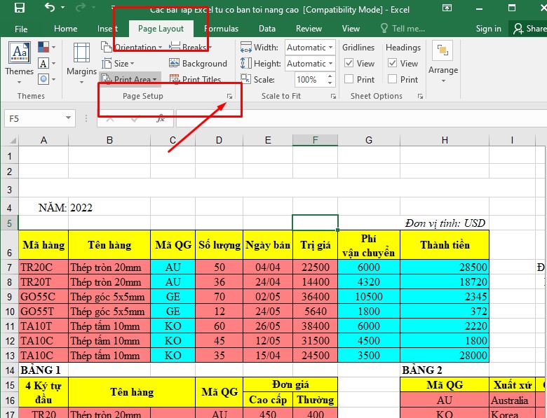 Cách đánh số trang trong Excel 2010 theo ý muốn