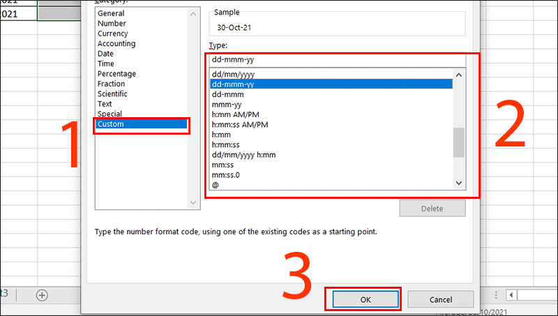 Cách đổi năm trong Excel mà vẫn giữ nguyên ngày tháng