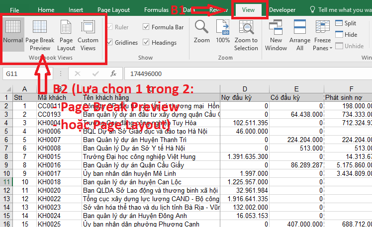 Một số cách bỏ giới hạn trang in trong Excel 2010