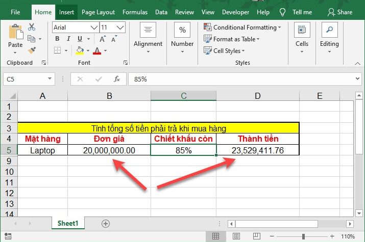 Quy định dấu chấm phẩy trong Excel