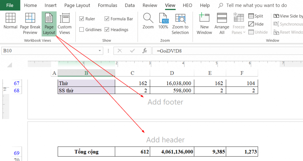 Cách đánh số trang trong Excel 2010 theo ý muốn dễ thực hiện
