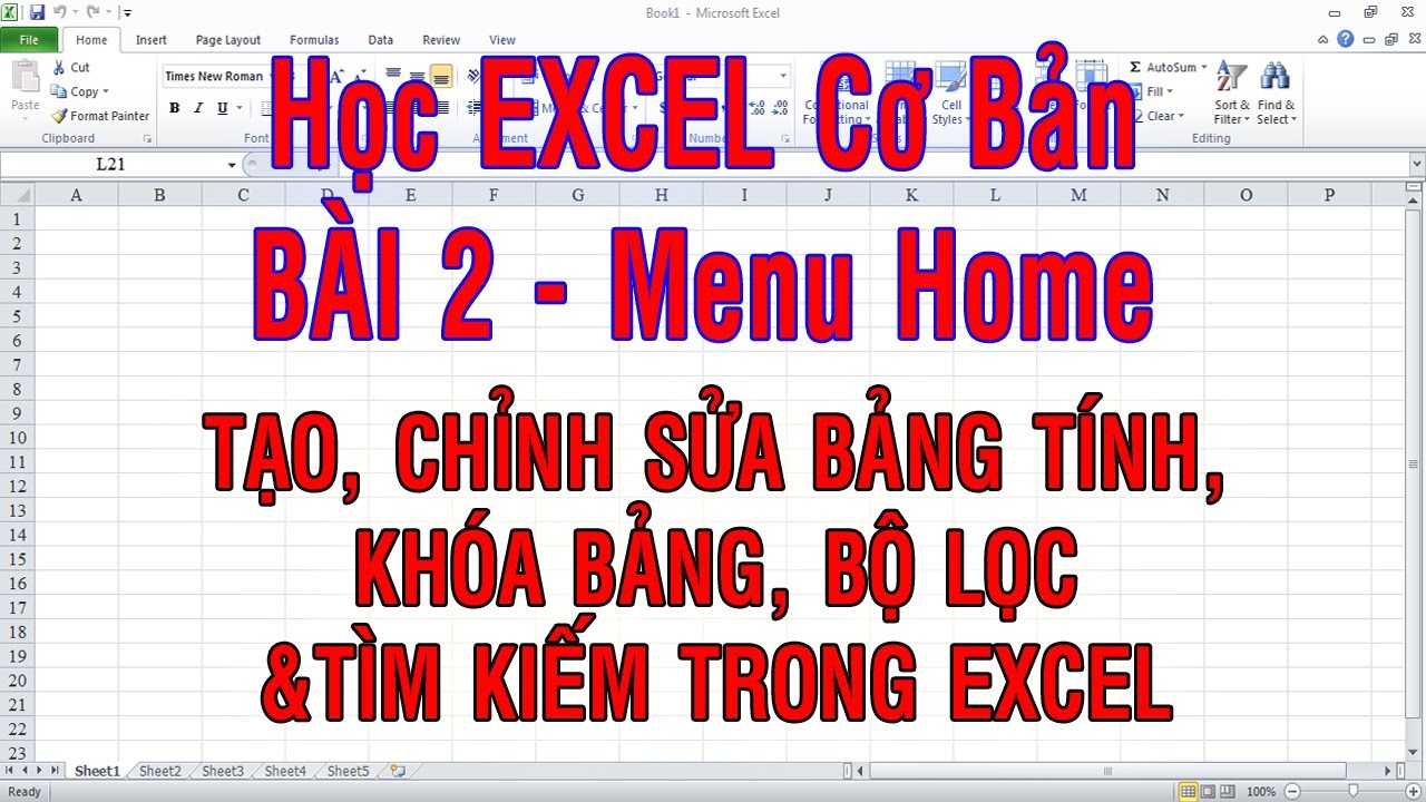 Các lệnh cơ bản trong Excel và cách để thành thạo Excel cơ bản