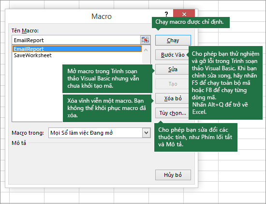 Cách chạy Macro trong Excel hiệu quả