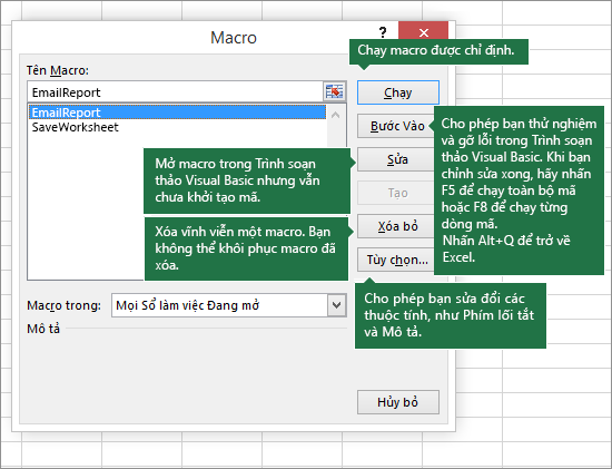 Cách chạy macro trong Excel hiệu quả