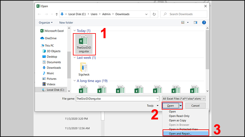 Cách khắc phục lỗi không mở được file xlsx