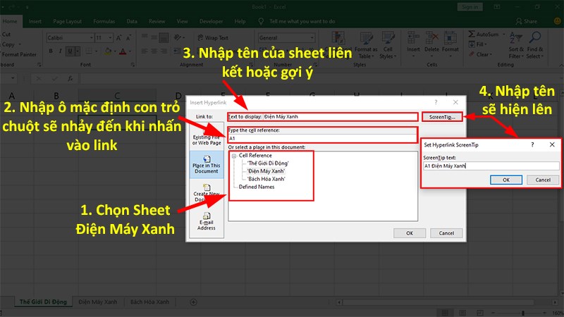 Cách link sheet trong Excel và cách link dữ liệu giữa các file trong Excel 