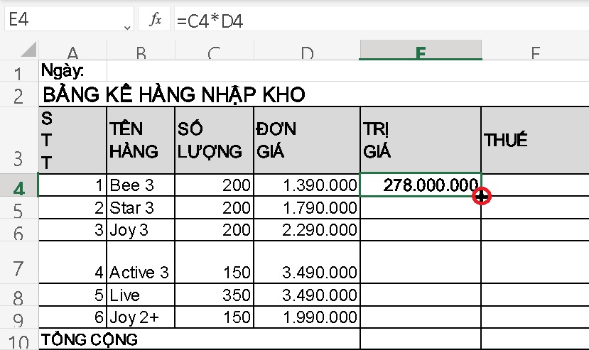 Cách copy công thức trong Excel từ file này sang file khác