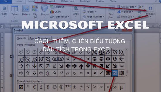 Cách đánh dấu chéo vào ô trong Excel