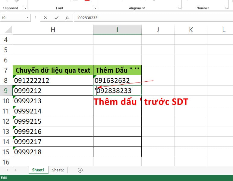 Cách tìm số điện thoại trong Excel
