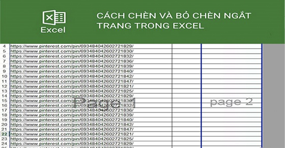 Cách chia trang trong Excel và lỗi nhảy trang trong Excel