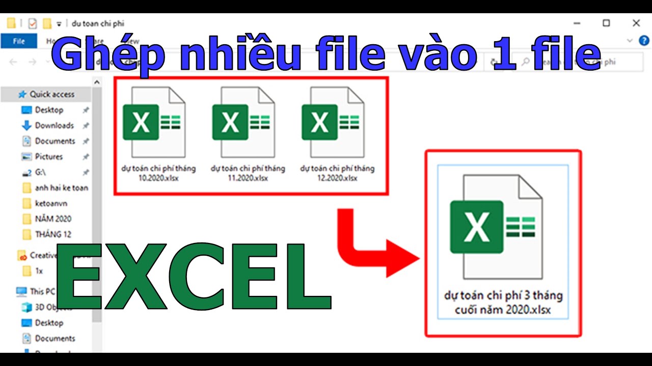 Một số cách gộp nhiều file Excel thành 1 file