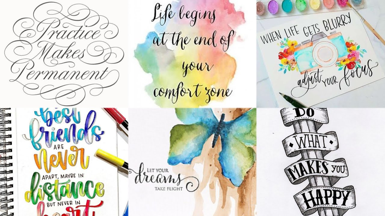 Captivating Calligraphy: Inspiring Quotes Drawing through Artistic Drawings